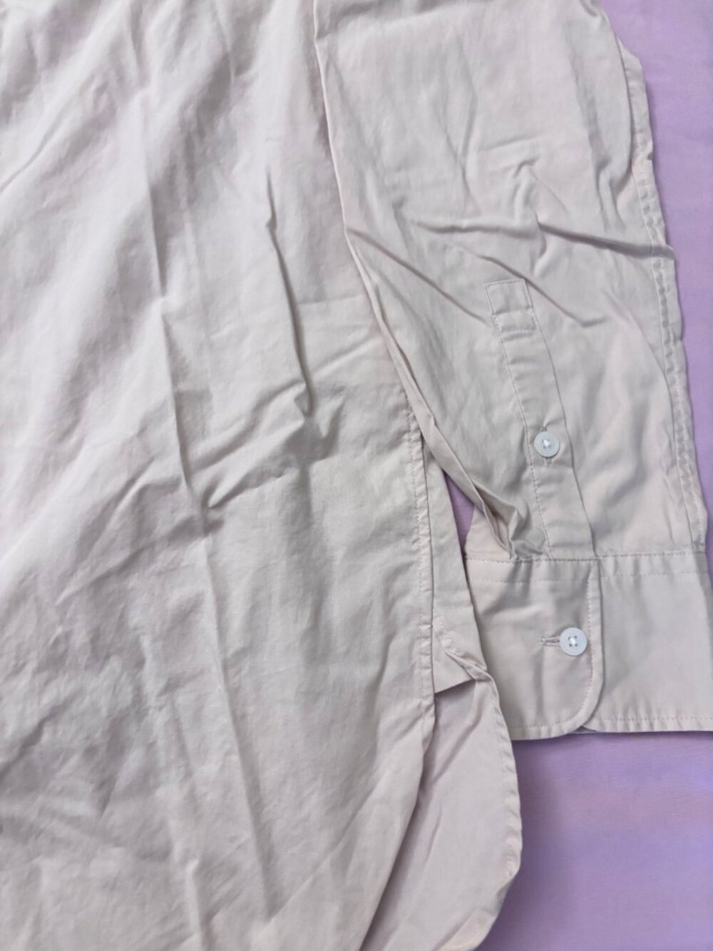 Uniqlo Beige Button Down Shirt XXS